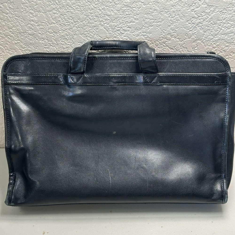 Vintage TUMI 9602D3 Napa Leather Laptop Briefcase Organizer Black Office Work - Picture 4 of 16